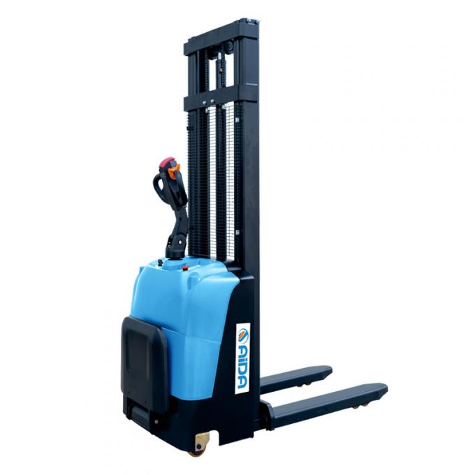 พาเล็ตสเต๊คเกอร์ยืน โฟร์คลิฟท์ ไฮดรอลิกสเต๊คเกอร์ครึ่งไฟฟ้า 2.2kw Lift เครื่องพัสดุพัสดุพัสดุพัสดุ 0
