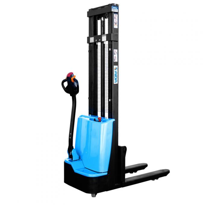 พลังงานอุตสาหกรรม ไฟฟ้า Stacker โฟร์คลิฟต์ 2000lbs ความจุ โฟร์คลิฟต์ pallet stacker อัตโนมัติ 0