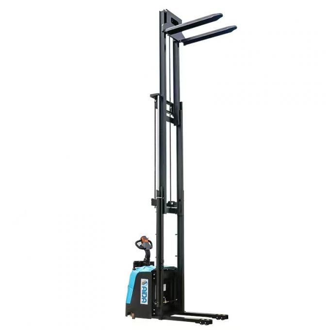 ยางแข็ง ไฟฟ้า Stacker โฟร์คลิฟต์ 5000 มม ความสูงยืนบน ประเภทรถยก 0
