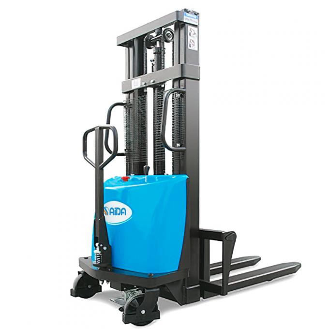 มือครึ่งไฟฟ้า Pallet Stacker โฟร์คลิฟต์ 1500kg ไฮดรอลิก กันระเบิด 0